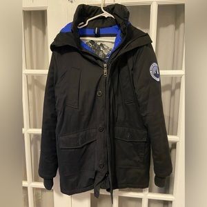 Superdry black parka
